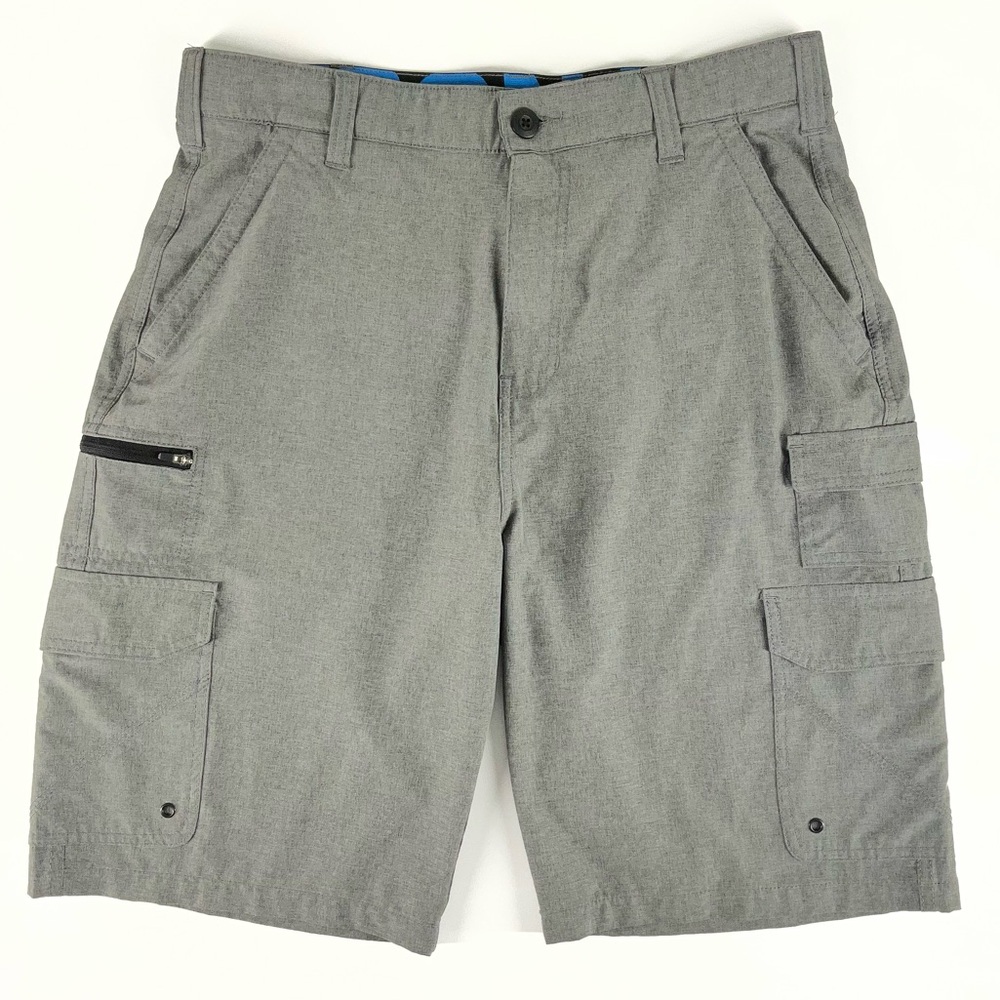 Iron Co. Men’s Gray Stretch Hybrid Cargo Shorts | Size 34